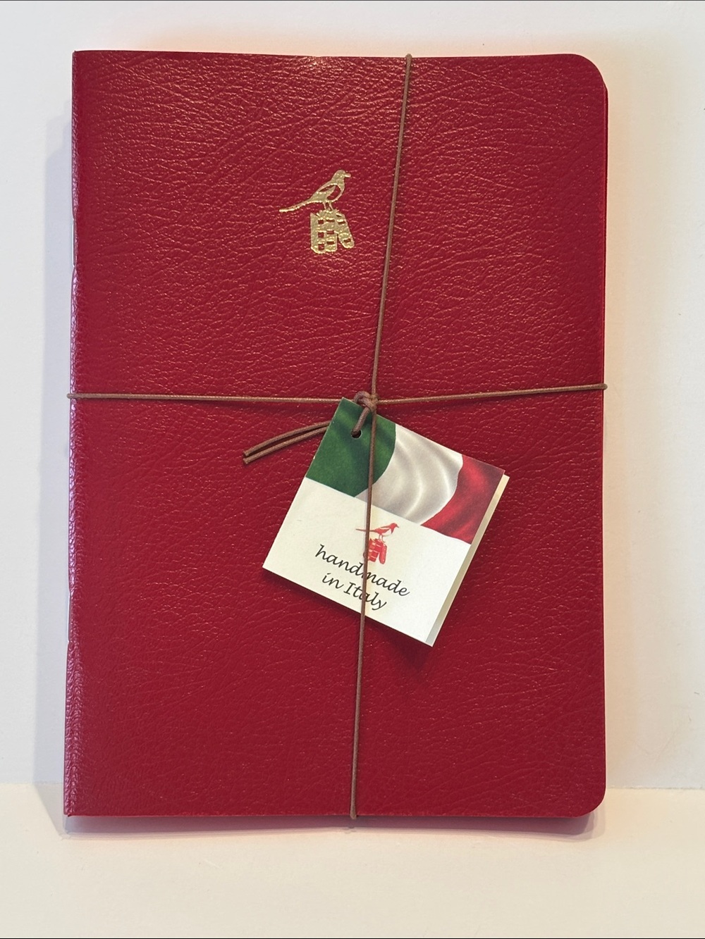 Bieffe Set of 3 Handmade in Italy Red Journals
